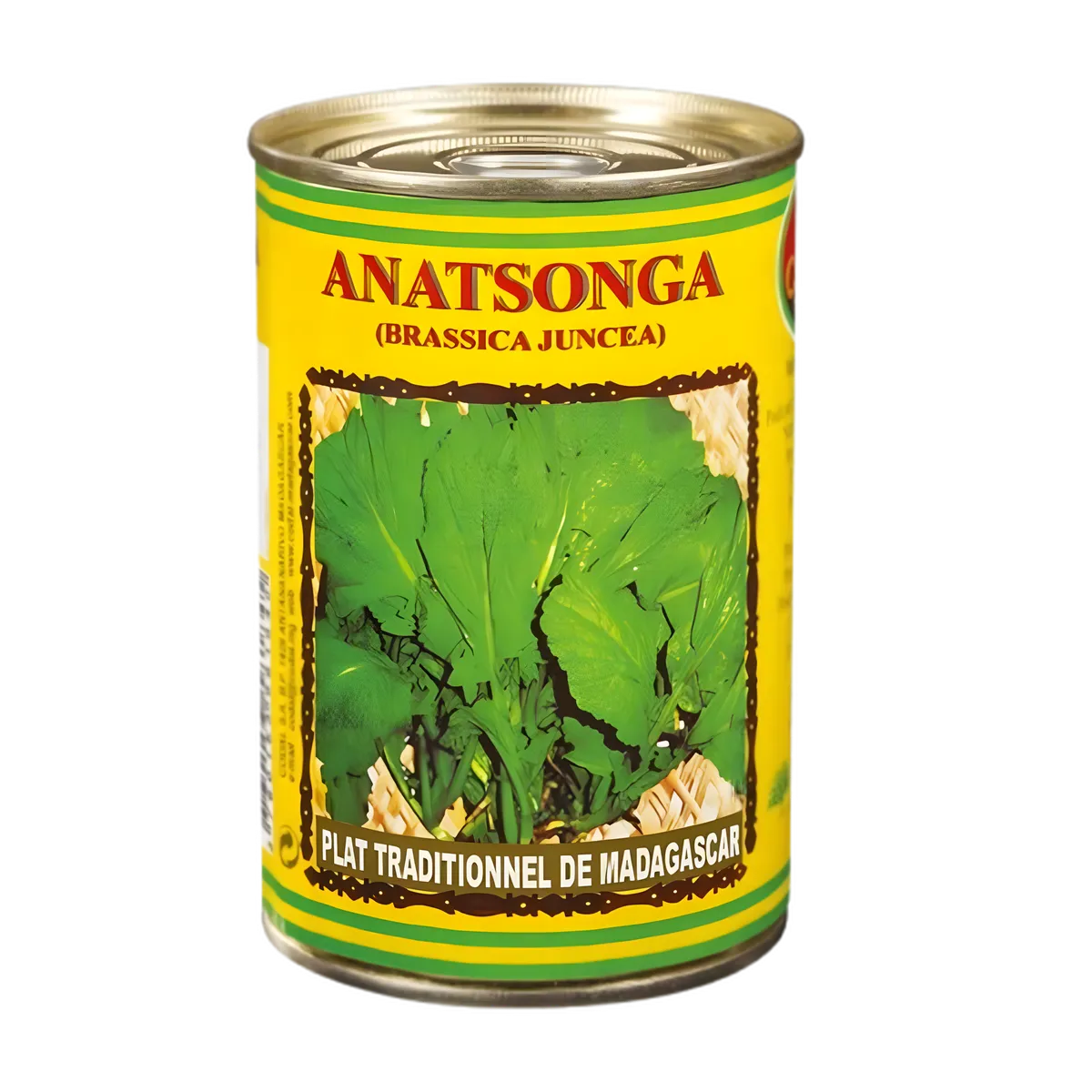 Conserve Anatsonga CODAL - Produit alimentaire surgelé prêt à cuisiner, plat traditionnel de Madagascar à base de Brassica Juncea.
